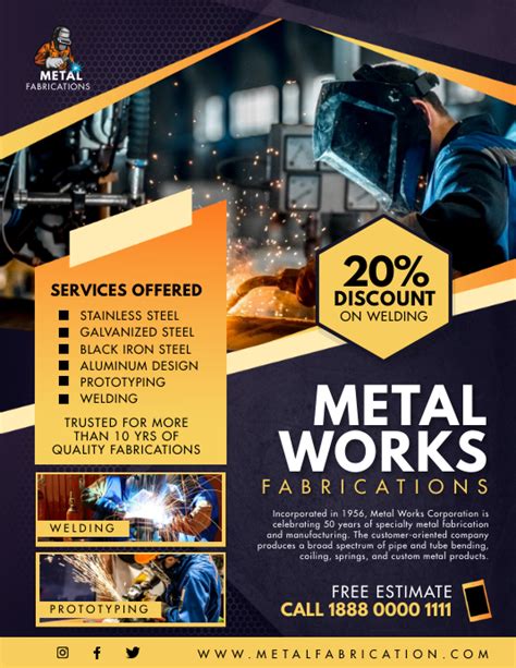 metal fabrication flyer|83,870+ Free Templates for 'Metal fabrication services'.